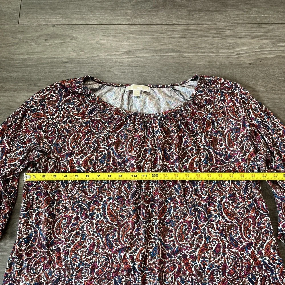Michael Michael Kors Womens XL Blouse Top Multicolor Paisley